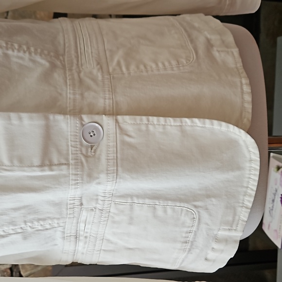 Talbots white Monk Neck Blazer Jacket - Picture 4 of 14